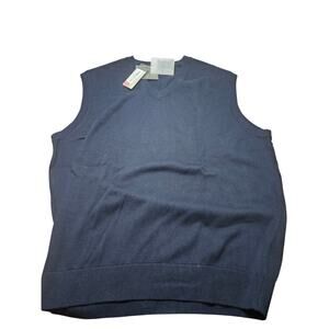 Daniel Cremieux 100% Supima Cotton Navy Mens Vest Size Large
